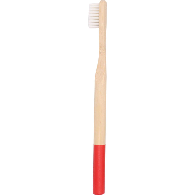 La Boutique MOSO Brosse à dents Rouge Brosse à dents bambou adulte - Souple